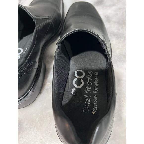 ECCO Helsinki 2 Apron Toe Black Leather Slip On Dress Shoes Men 13-13.5 EU47